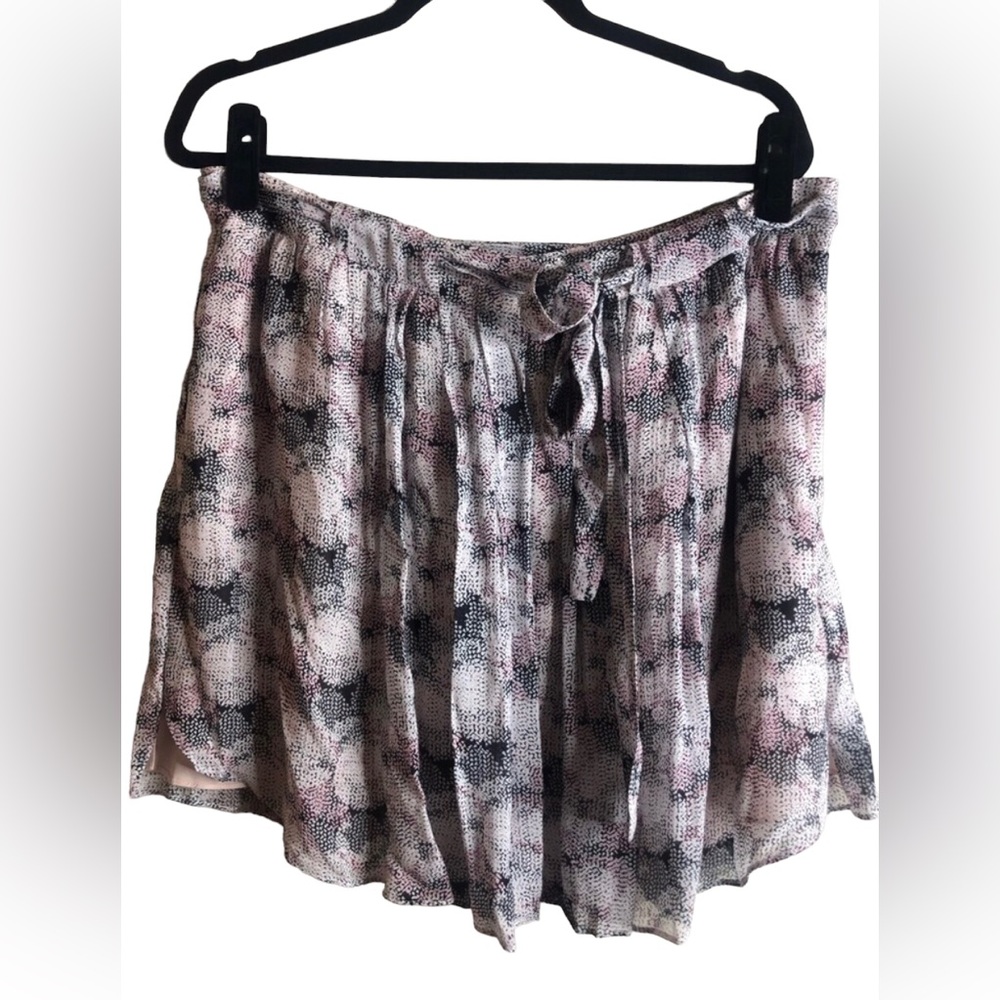 NEW Reiss Belted Pink Printed Mini Skirt Size 12